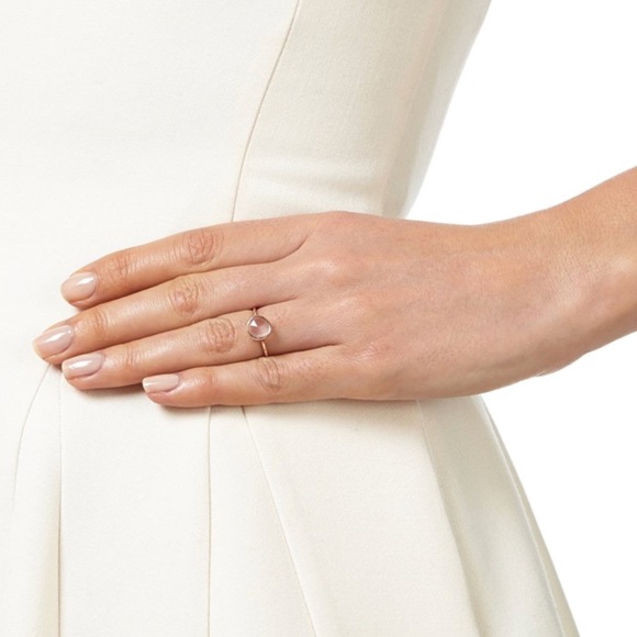 Monica Vinader Rose Gold Rose Quartz Siren Ring - Picture 4 of 6